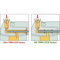 TWIN-LOCK Handhebelfettpresse mit Pressenrohr aus verzinktem Stahl G 1/8 Anschluss